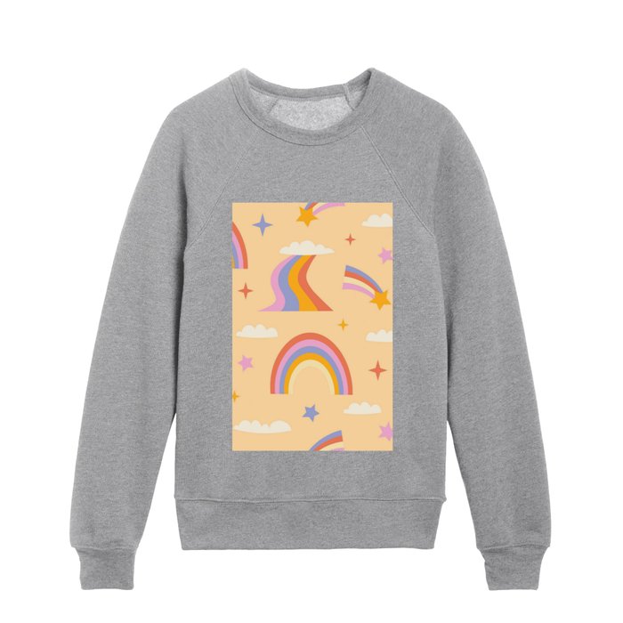 70s rainbow Kids Crewneck