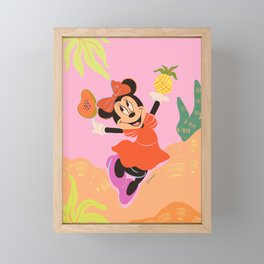 "Tropical Groove Minnie Mouse" by Arty Guava Framed Mini Art Print