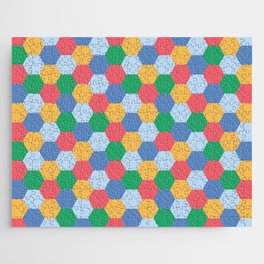 Colorful Hexagon polygon pattern. Digital Illustration background Jigsaw Puzzle