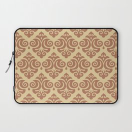 Victorian Gothic Pattern 533 Brown and Tan Laptop Sleeve