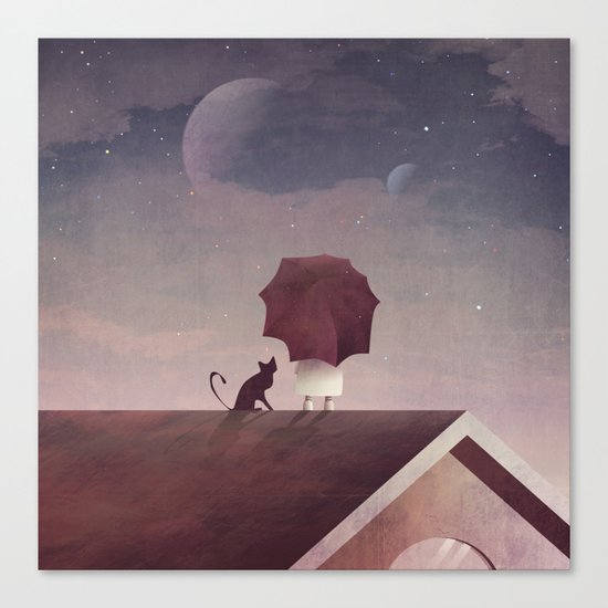 Twin Moon Canvas Print