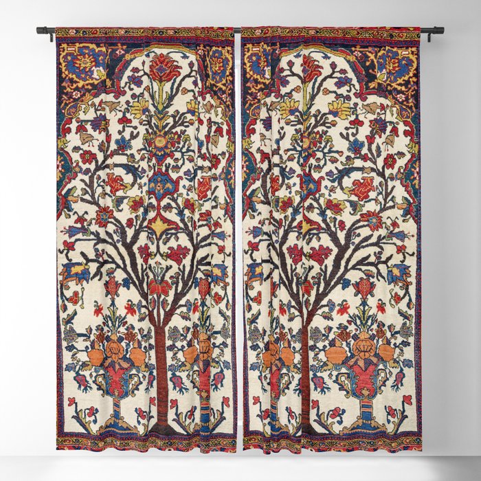 Bakhtiari Khan Central Persian Carpet Print Blackout Curtain