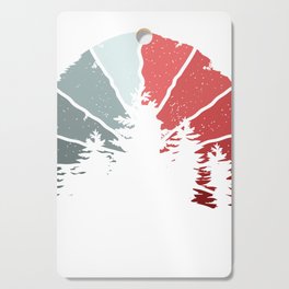 Christmas-Forest-Grungy-Retro-Sunset Cutting Board