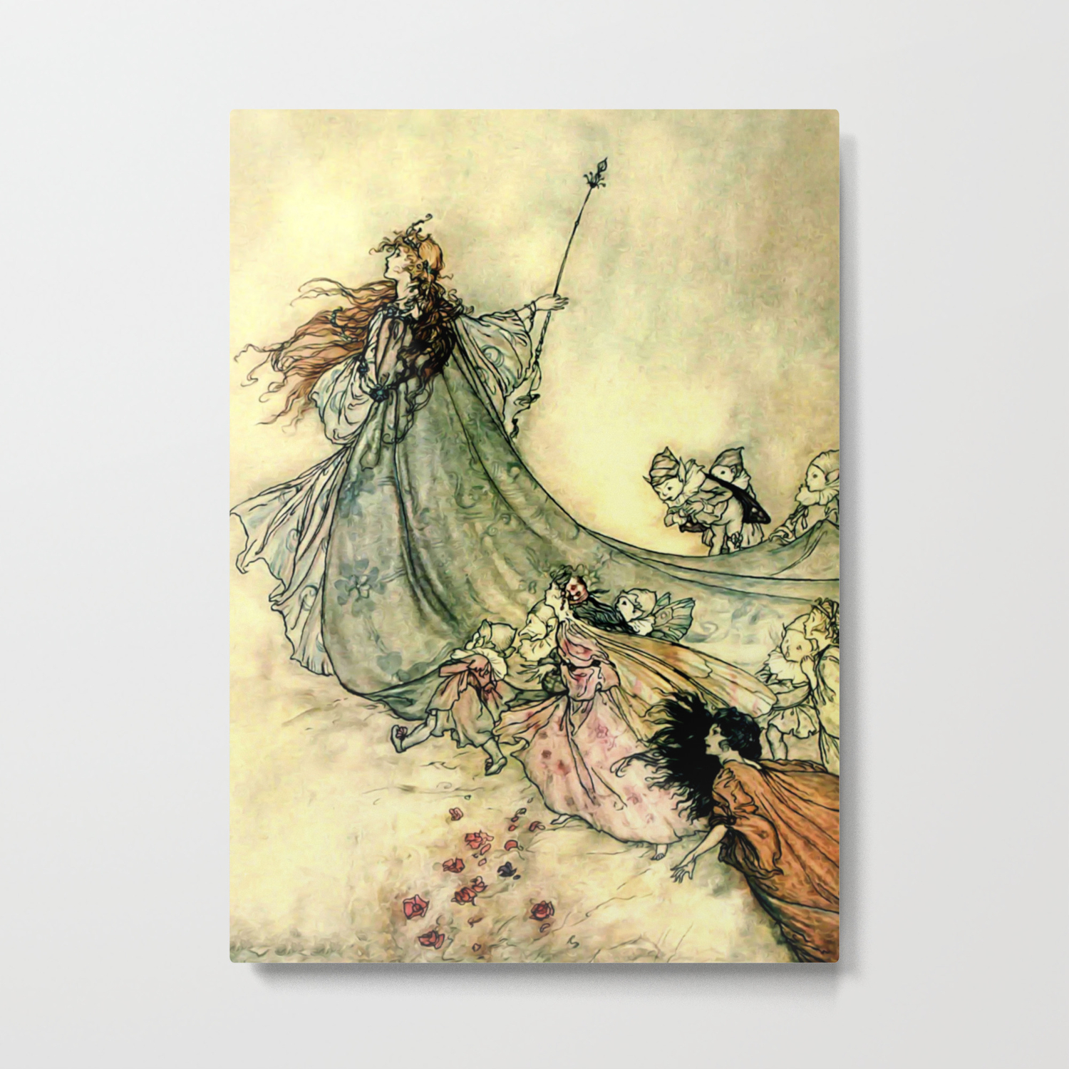 Queen Of The Fairies By Arthur Rackham Midsummer S Night Metal Print By Patriciannek Society6