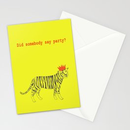Single tiger seeking party mate Stationery Cards