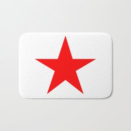 Red Star Bath Mat | Minimalism, Minimal Design, Symbol, Graphicdesign, Wild, Pop Art, Red, Pattern, Scandinavian, Star 
