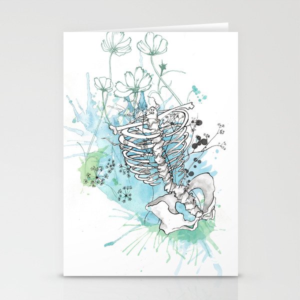 Ribcage in Colour Stationery Cards