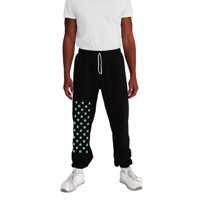 Stars (Mint & White Pattern) Sweatpants