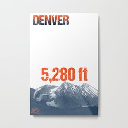 Cities Of America: Denver Metal Print