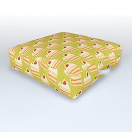 Tropical Cake Pattern - Green Outdoor Floor Cushion