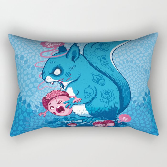 Zombie Squirrel Rectangular Pillow