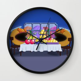 "You prepare a table before me in the presence of my enemies." Psalm 23:5 Wall Clock