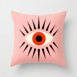 Red Eye Throw Pillow