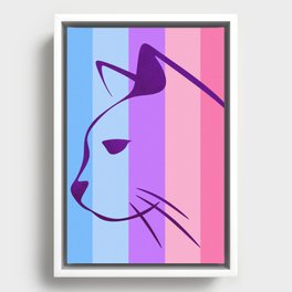 Catgender Flag Framed Canvas