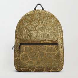 Glam Gold Giraffe Print Backpack
