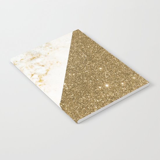 Gold marble collage Notebook
