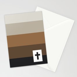 Mocha neutrals + tiny cross Stationery Card