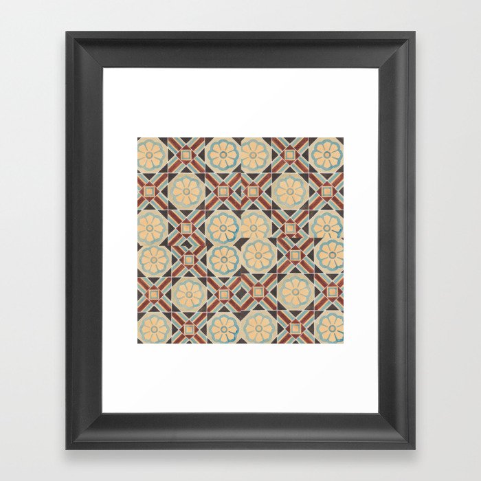 Pattern Antique Natural Art Flower Framed Art Print