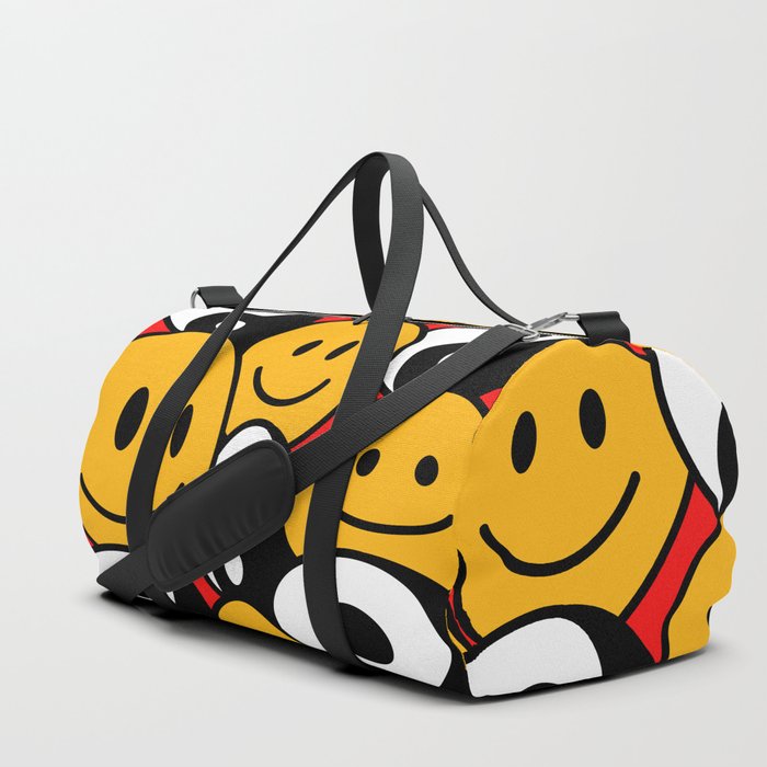 Yin Yang Smiley Emoticon 90s Duffle Bag