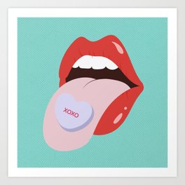 Tongue Candy - XOXO Art Print