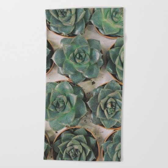 Succulent Collection Beach Towel