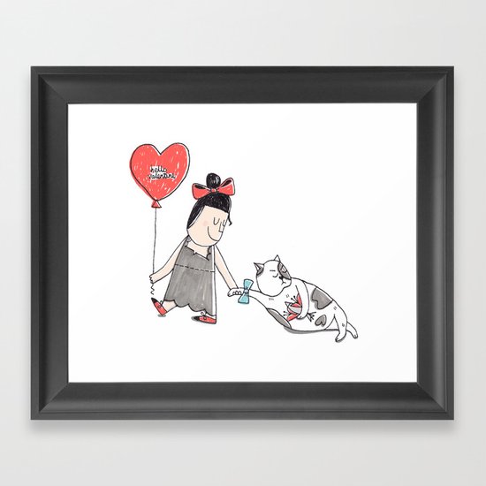 Hello valentine Framed Art Print