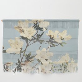 Minimal Art Watercolor Flower Soft Blue Wall Hanging