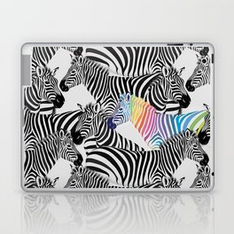 Stand With Pride Rainbow Zebras Laptop Skin