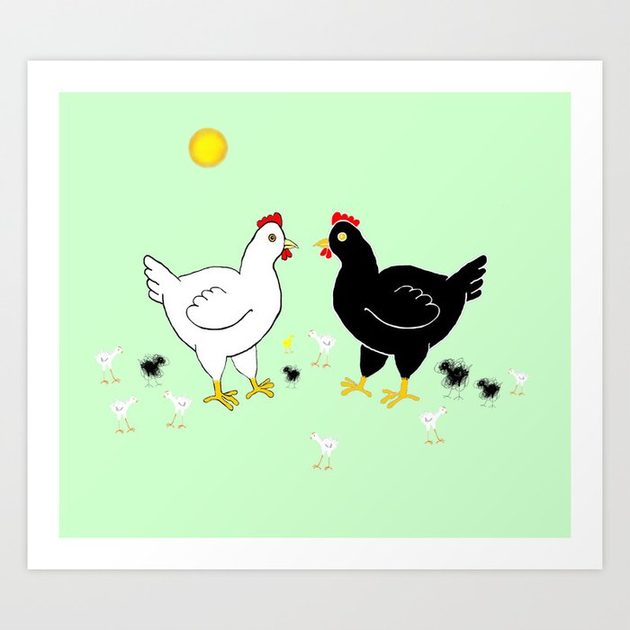 Family Hen Art Print