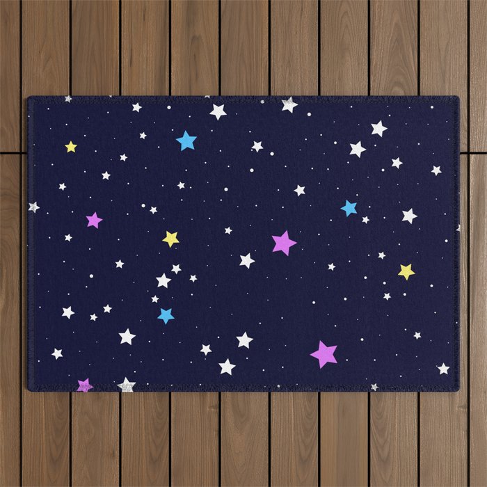 Starry Night Pattern Outdoor Rug