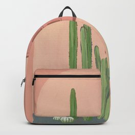 Pink window door with cactus Backpack