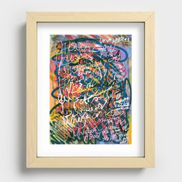 Graffiti Pop Art Writings Music by Emmanuel Signorino Recessed Framed Print