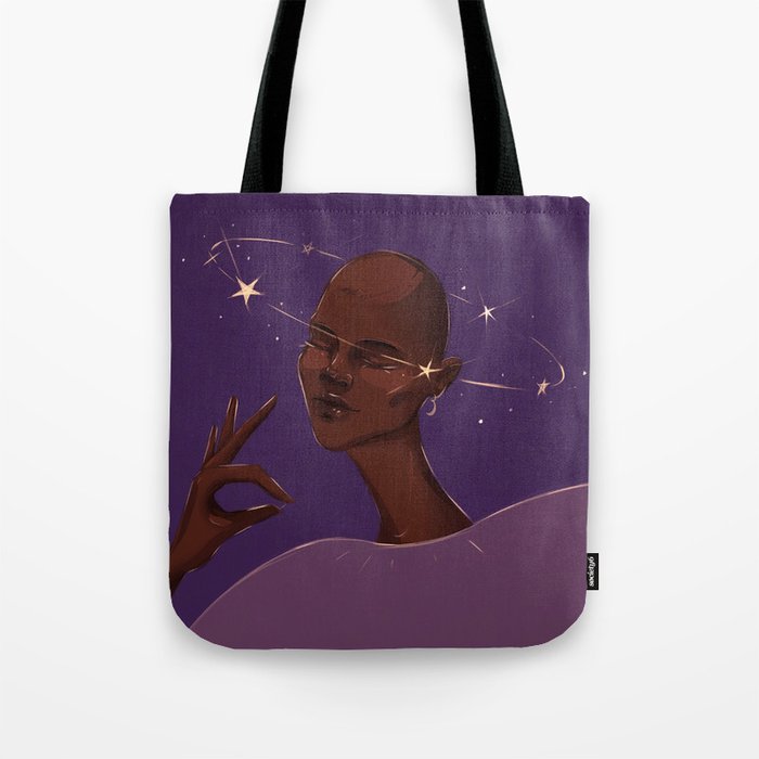 Afro femini and astrology time Tote Bag