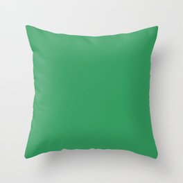 KELLY GREEN SOLID COLOR Throw Pillow