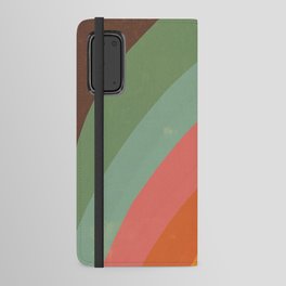 Mid century rainbow Android Wallet Case