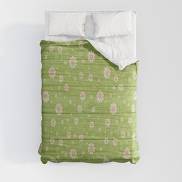 Flower on Wood Collection #7 Comforter