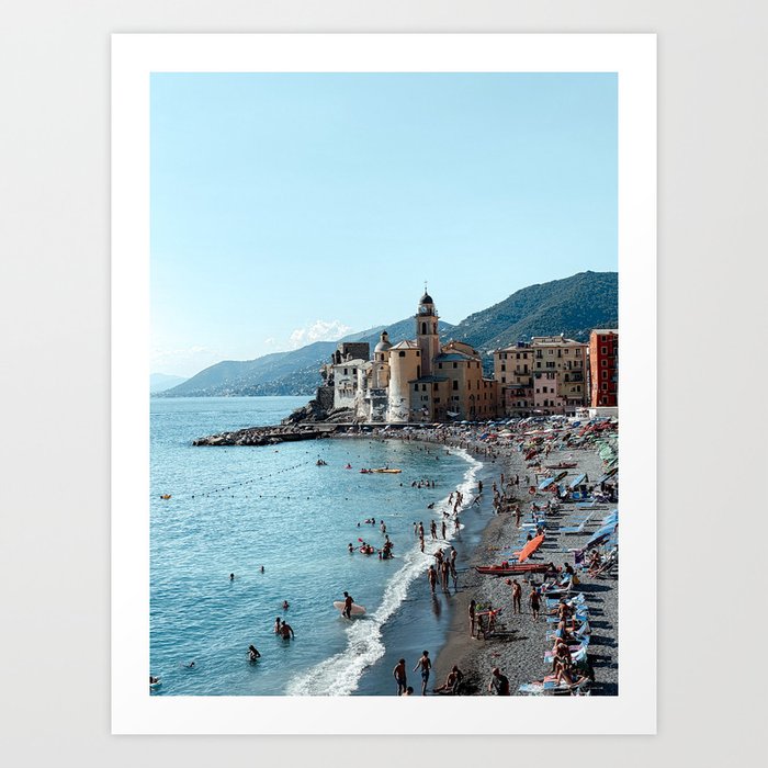Bay of Camogli, Liguria, Italy | Europe Travel Photography Art Print Art Print