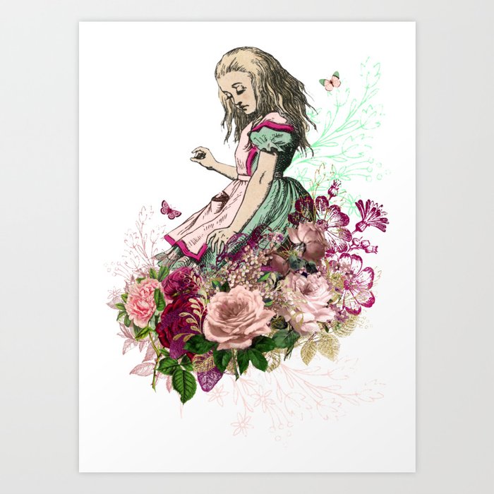 Drink Me Alice in Wonderland  Art Print