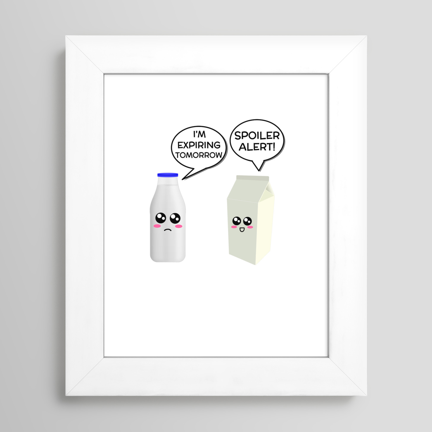 Spoiler Alert Funny Milk Pun Framed Art Print by DogBoo | Society6 Spoiler Alert Funny Milk Pun Framed Art Print by DogBoo | Society6