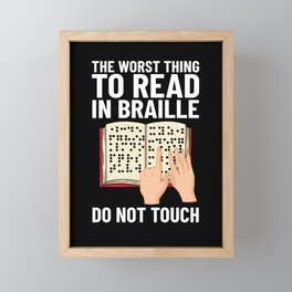 Braille Alphabet Number Blindness Reader Framed Mini Art Print