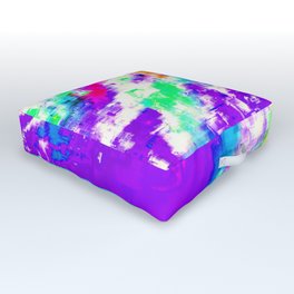 Glitchin' Purple Outdoor Floor Cushion | Purple, Retro, Blue, Teal, White, Green, Glitchinpurple, Photomanipulation, Bcgphotography, Digital 