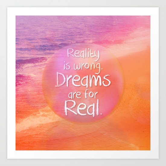 Beach Waves IV - Dreams and Reality Art Print