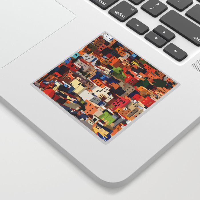 Mexico historical town cityscape (Guanajuato) Sticker