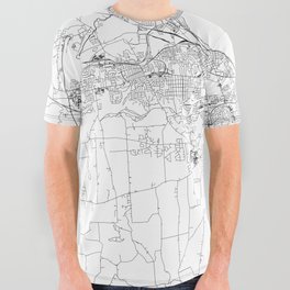Syracuse White Map All Over Graphic Tee