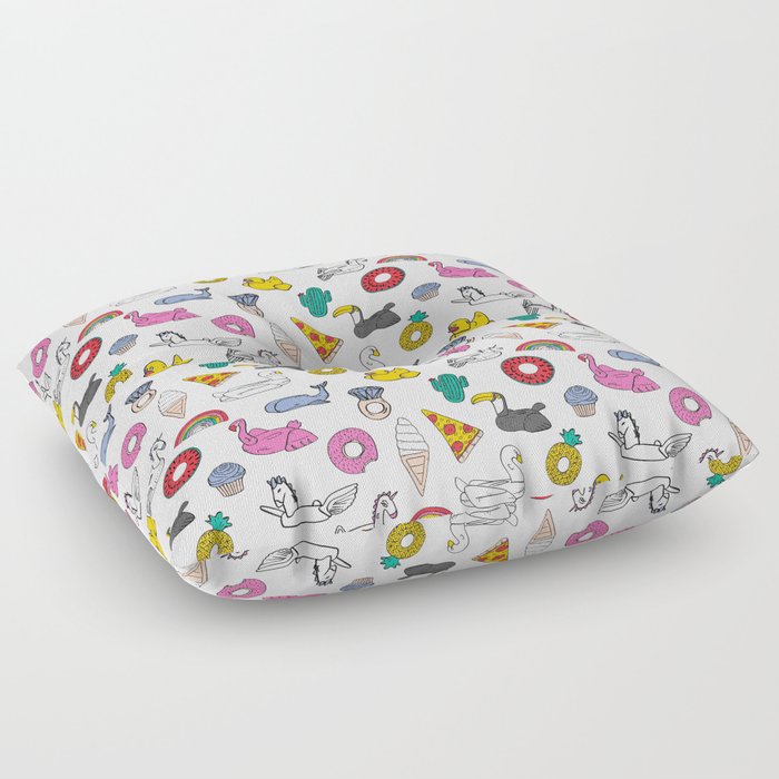 Pool Floats Fun Beach Summer Holiday Pool Party Pattern Floor