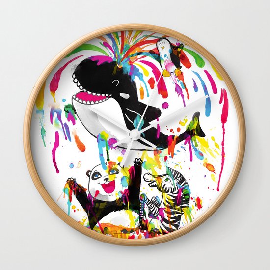 Yay! Bath Time! Wall Clock