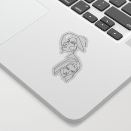 Line art woman illustration Sticker