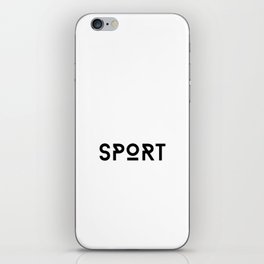 sport typography iPhone Skin