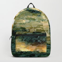 Sympathy Backpack | Abstract, Yellow, Black, Darkjunglegreen, Abstractart, Landscape, Lemonchiffon, Foil, Vegasgold, Camouflagegreen 