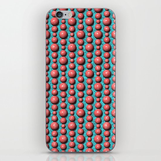 Bead Pattern, Coral & Turqoise iPhone & iPod Skin